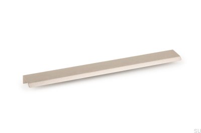 Curve 192 Aluminum Silver Brushed edge furniture handle