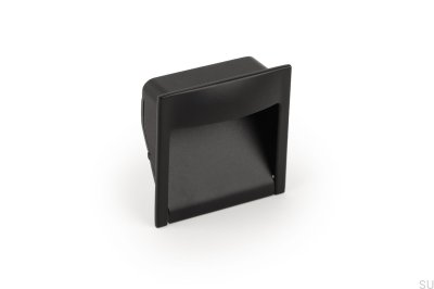 Recessed furniture handle Wave 32 Metal Black Matt