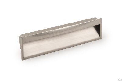 Recessed furniture handle Wave 160 Brushed Nickel