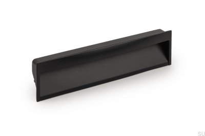 Recessed furniture handle Wave 160 Metal Black Matt