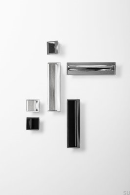 Recessed furniture handle Wave 160 Metal Black Matt