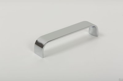 Elongated furniture handle Sense 128 Polished chrome