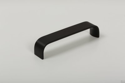 Elongated furniture handle Sense 128 Aluminum Black Brushed