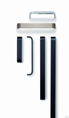 Elongated furniture handle Sense 192 Polished chrome