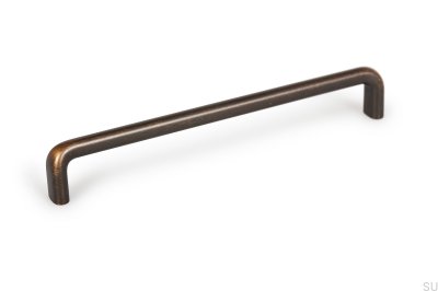 Elongated furniture handle Redo 192 Antique Bronze
