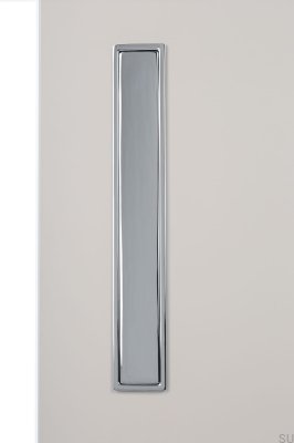 Recessed furniture handle Clos 128 Polished chrome