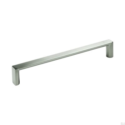 Elongated Furniture Handle 735 160 Silver Lacquered