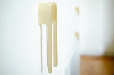 Furniture handle Soft Cut 200 Gold Brass Brushed Unpainted