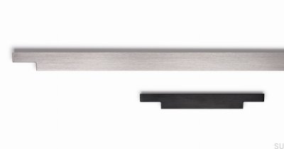 Edge furniture handle Linear 297 Aluminum Silver