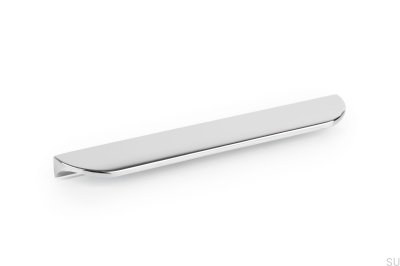 Elongated furniture handle Nick 160 Polished chrome