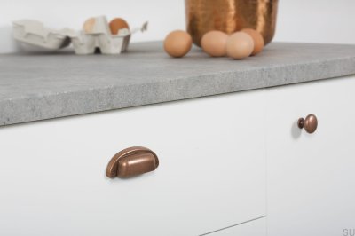 Petra 64 antique silver shell furniture handle