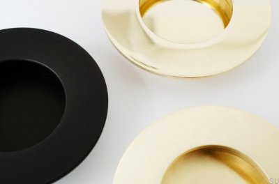 Recessed handle for sliding doors 55 Brass Polished Unvarnished