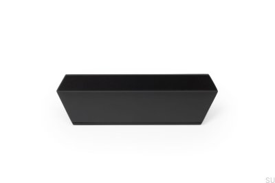 Elongated furniture handle Plie 64 Metal Black Matt