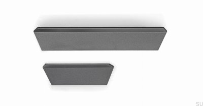 Elongated furniture handle Plie 64 Metallic Gray