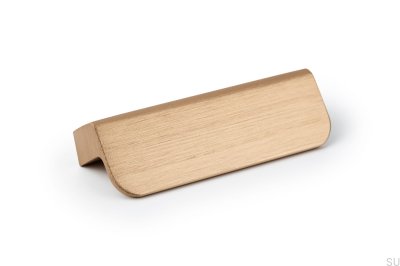 Flapp 32 oblong furniture handle, aluminum, gold, brushed, cava