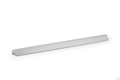 Elongated furniture handle Flapp 256 Aluminum Silver Brushed