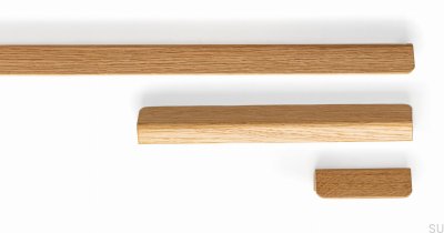 Elongated furniture handle Flapp 32 Wooden Oak