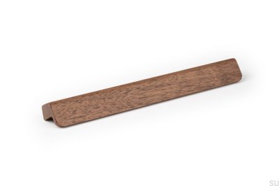 Elongated furniture handle Flapp 160 Wooden Walnut