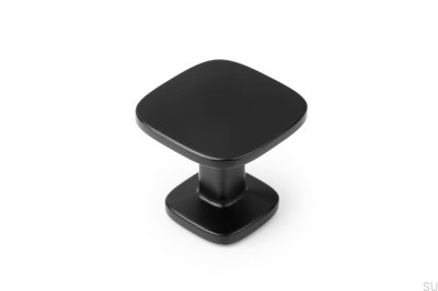 Furniture knob Quart Big Metal Black Matt