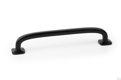 Elongated furniture handle Quart Big 160 Metal Black Matt