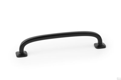 Elongated furniture handle Quart Mini 128 Metal Black Matt