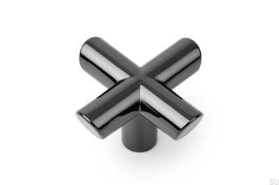 Equis Black Polished Nickel Furniture Knob