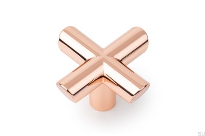 Furniture knob Equis Copper Polished