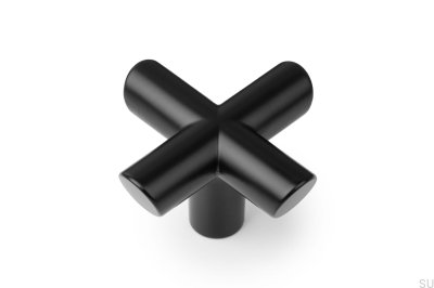 Furniture knob Equis Metal Black Matt