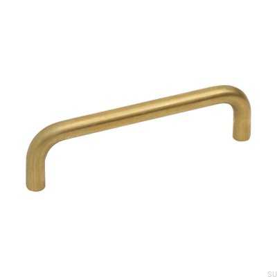 Elongated furniture handle Bolmen 96 Natural Brass Unpainted