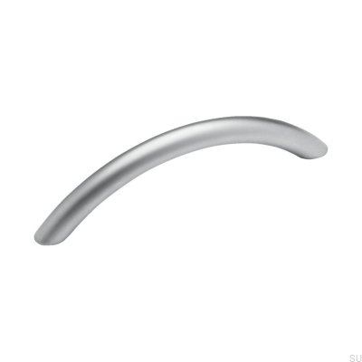 Elongated furniture handle 7860 96 Silver Brushed (aluminum look)