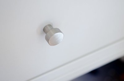 Furniture knob Dot 18 Brushed stainless steel