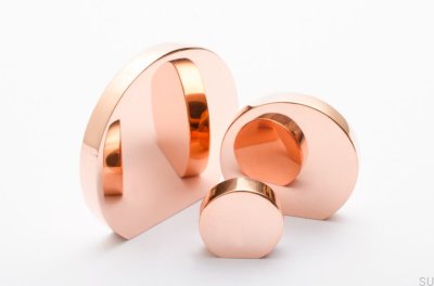 Furniture knob Globe 50 Polished Copper Unpainted