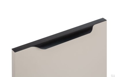 Vector edge furniture handle 0434 347 Aluminum Black Brushed