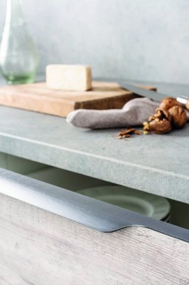 Vector edge furniture handle 0434 497 Aluminum Brushed Gray