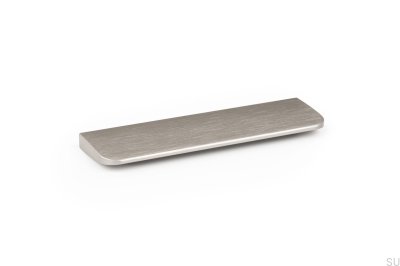 Peak 64 Aluminum Brushed Silver Elongated Furniture Handle