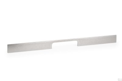 Peak 448 Aluminum Brushed Silver Elongated Furniture Handle