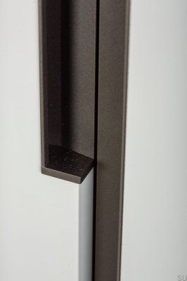 Recessed furniture handle Hexxa 350 Aluminum Metallic Gray