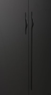 Elongated furniture handle Brave 128 Aluminum Metallic Gray