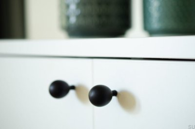 Furniture Knob Drop 20 Black aluminum