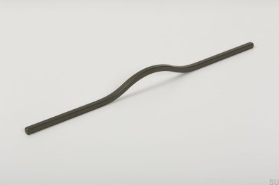 Elongated furniture handle Brave 320 Aluminum Metallic Gray