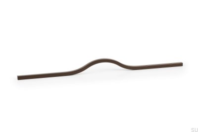 Elongated furniture handle Brave 320 Aluminum Metallic Brown