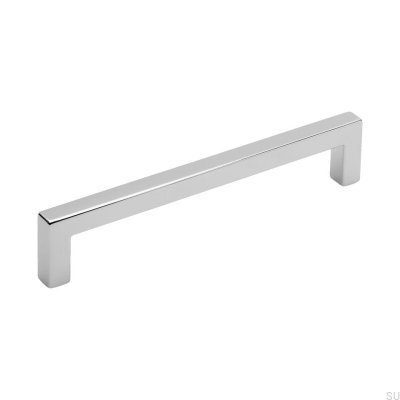 Elongated furniture handle 0143 128 Polished chrome