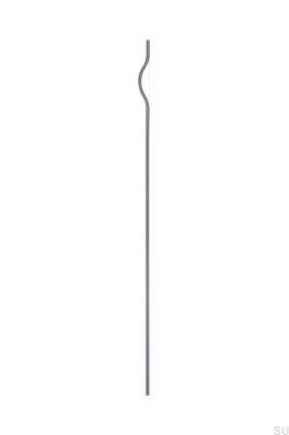 Elongated furniture handle Brave 992 Aluminum Metallic Gray (asymmetric)