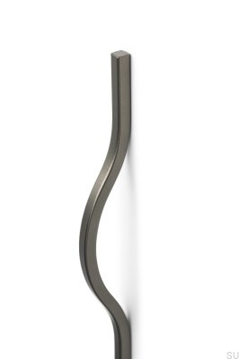 Elongated furniture handle Brave 992 Aluminum Metallic Gray (asymmetric)