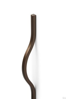 Elongated furniture handle Brave 992 Aluminum Metallic Brown (asymmetric)