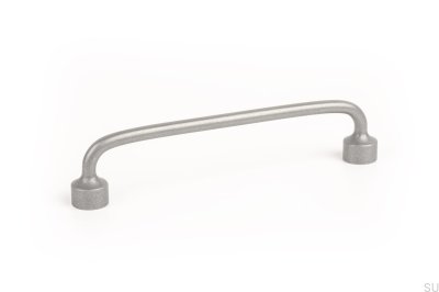 Elongated furniture handle Floid 192 Antique Gray