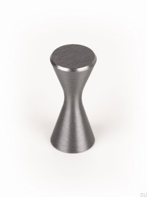 Diabolo Aluminum Gray Brushed Furniture Knob