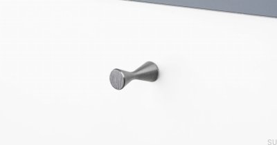 Diabolo Aluminum Gray Brushed Furniture Knob