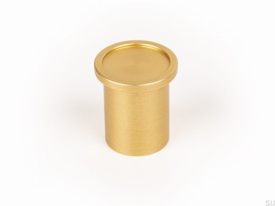 Furniture knob Round Aluminum Gold Brushed