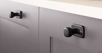 Furniture knob with washer Firm Metal Black